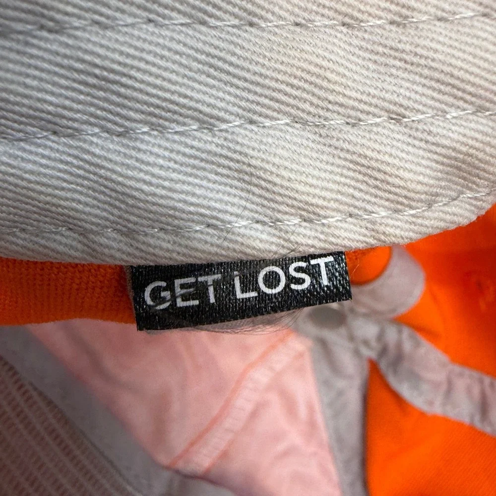 Lost Hat Co Goat Rope Swark Liquor Snapback Hat Orange Camo Patch Rope Cap